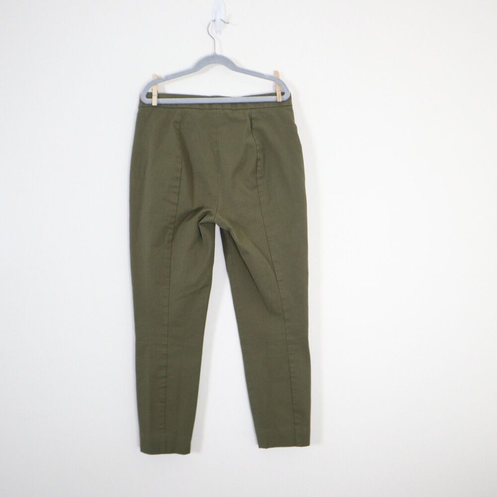 Everlane Size 4 The Fixed-Waist Stretch Cotton Pant Military Olive Green - Picture 7 of 9